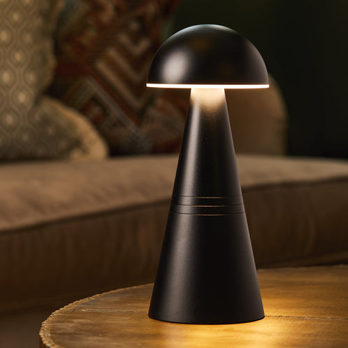 Charm Dome Cordless Rechargeable Table Lamp - Black - Image 1
