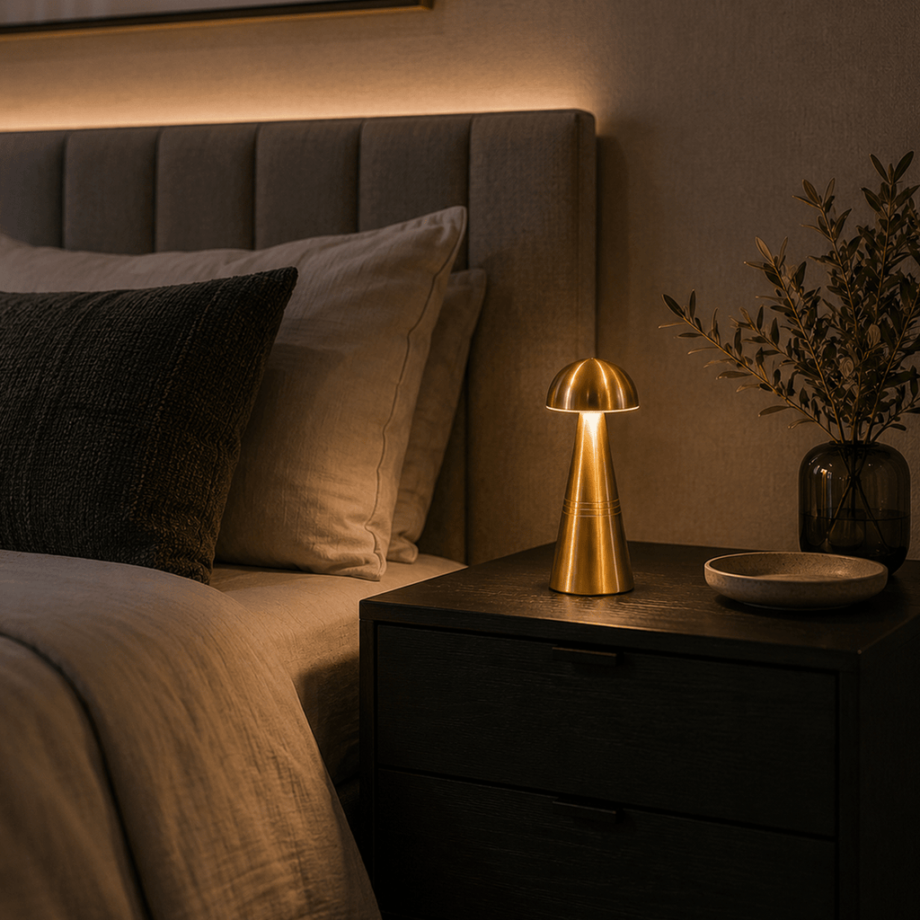 Charm Dome Cordless Rechargeable Table Lamp - Brass - Image 7