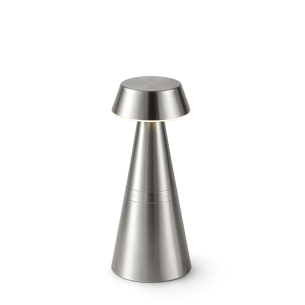 Charm Empire Cordless Rechargeable Table Lamp - Nickel - Image 4