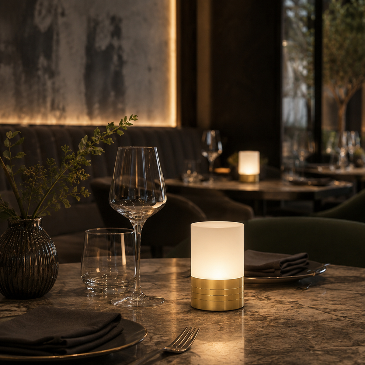 Halo Cordless Rechargeable Table Lamp - Brass - Image 3