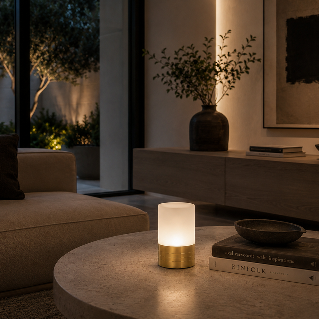 Halo Cordless Rechargeable Table Lamp - Brass - Image 4