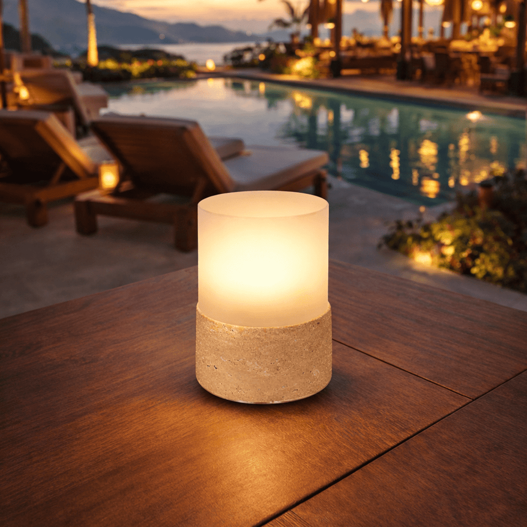 Halo Cordless Rechargeable Table Lamp - Stone - Image 6