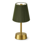 Liberty Cordless Table Lamp Brass Moss Green Cotton Shade [C] - Image 6