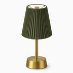 Liberty Cordless Table Lamp Brass Moss Green Cotton Shade [C] - Image 2