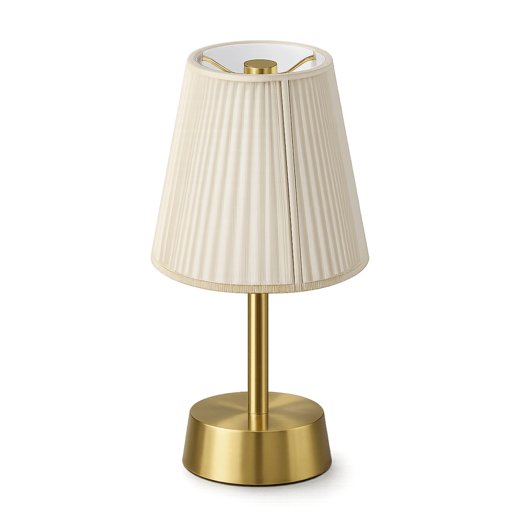 Liberty Cordless Table Lamp Brass Ivory Cotton Shade [C] - Image 6