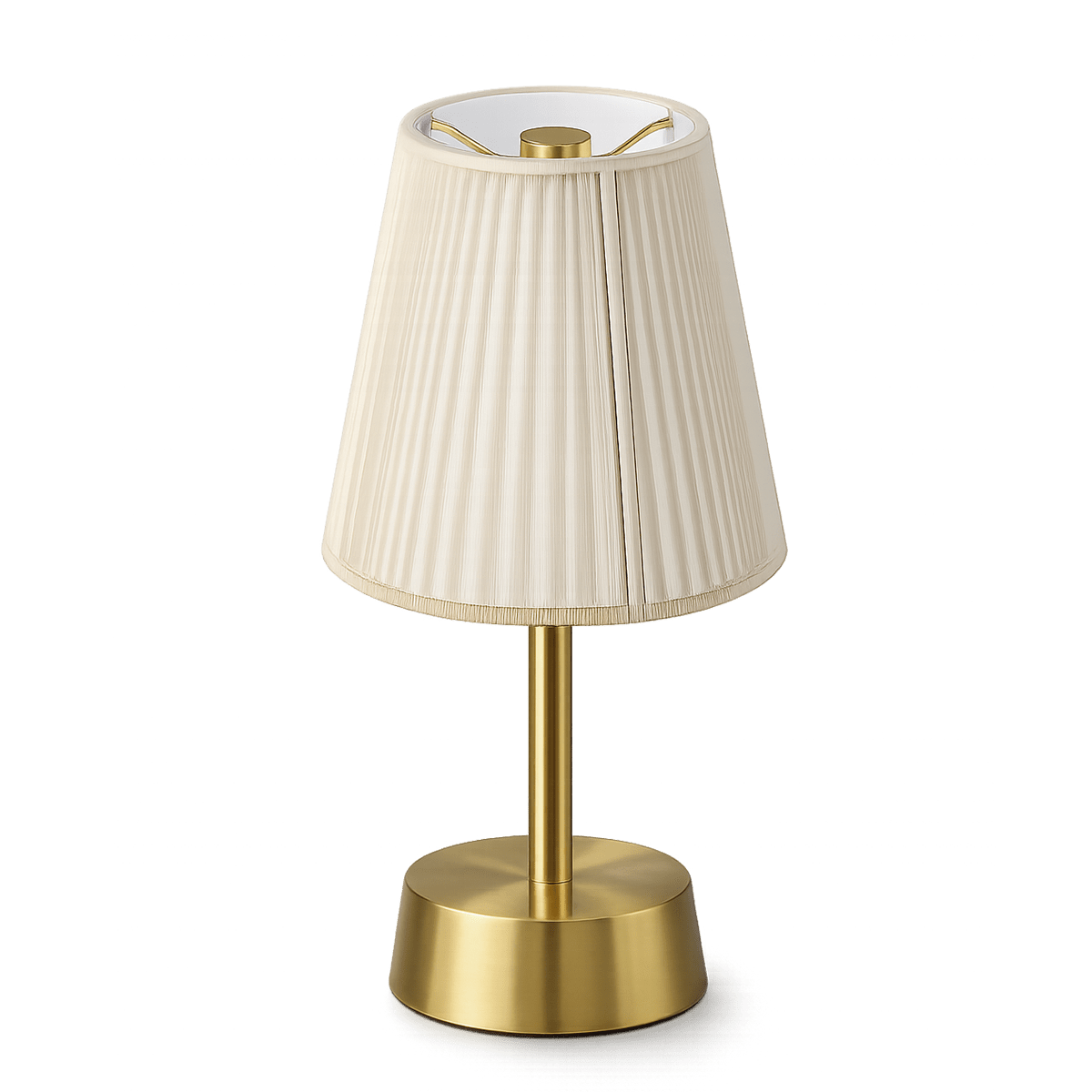 Liberty Cordless Table Lamp Brass Ivory Cotton Shade [C] - Image 6