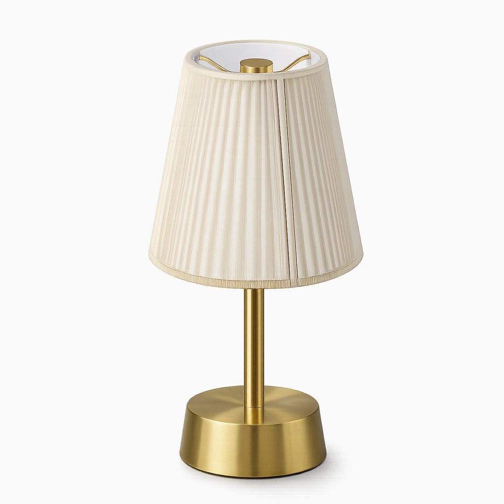 Liberty Cordless Table Lamp Brass Ivory Cotton Shade [C] - Image 2