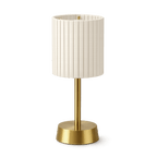 Liberty Cordless Table Lamp Brass Ivory Pleated Shade [A] - Image 7