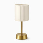 Liberty Cordless Table Lamp Brass Ivory Pleated Shade [A] - Image 2