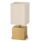 Regency Cordless Table Lamp Brass Ivory Pleated Shade [B] - Image 8