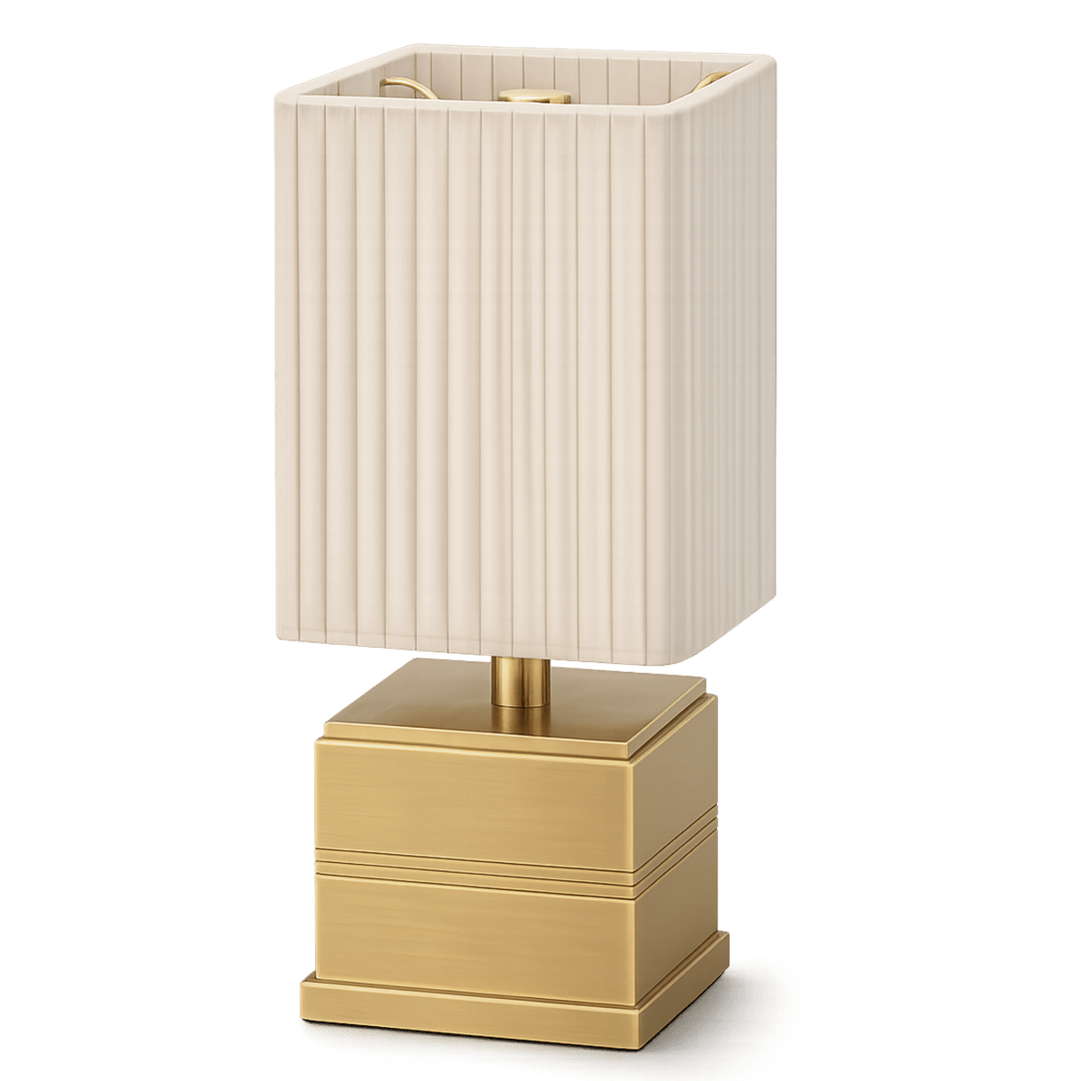 Regency Cordless Table Lamp Brass Ivory Pleated Shade [B] - Image 8