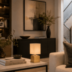 Regency Cordless Table Lamp Brass Ivory Pleated Shade [B] - Image 6