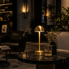 Sofia Dome Cordless Rechargeable Table Lamp - Brass - Image 1