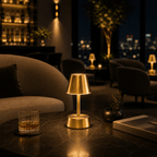 Sofia Empire Mini Cordless Rechargeable Table Lamp - Brass - Image 1