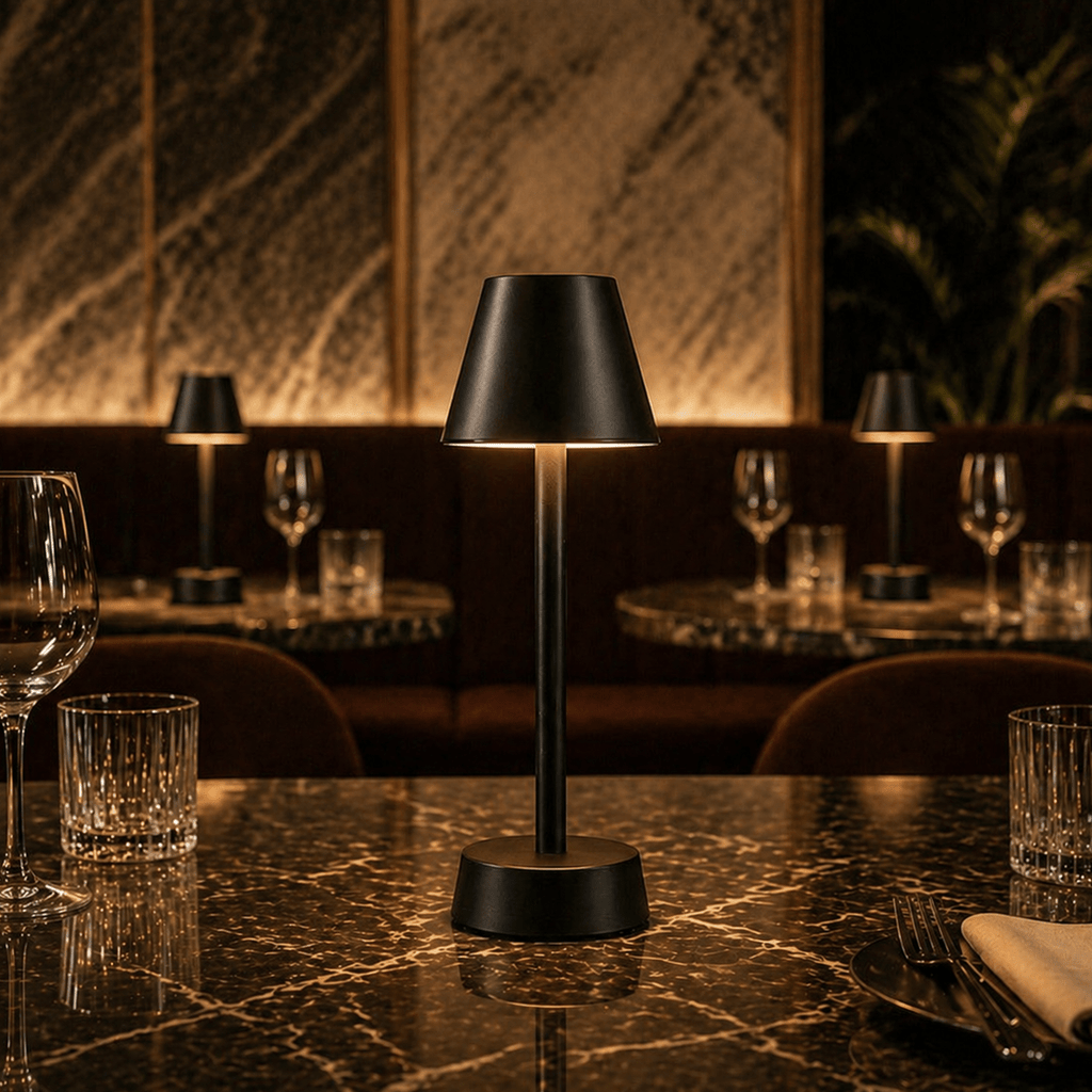 Sofia Empire Cordless Rechargeable Table Lamp - Black - Image 4
