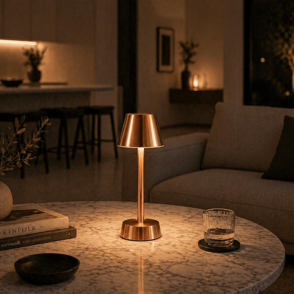 Sofia Empire Cordless Rechargeable Table Lamp - Copper - Image 3