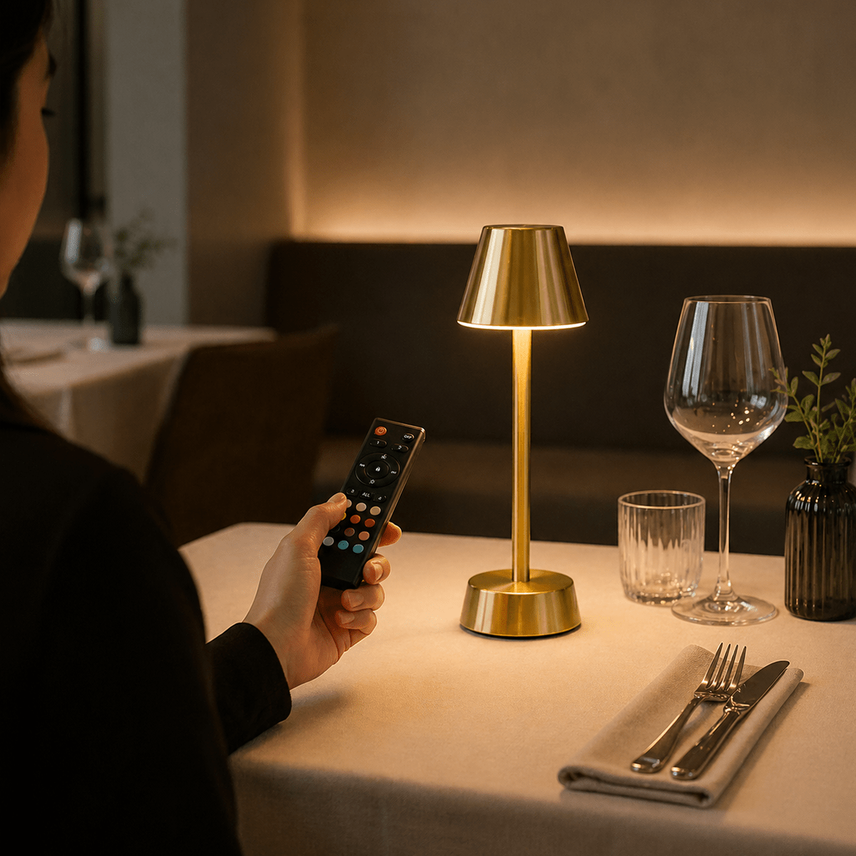 Sofia Empire Cordless Rechargeable Table Lamp - Nickel - Image 5