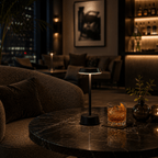 Sofia Flat Cordless Rechargeable Table Lamp - Black - Image 5