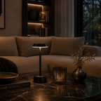 Sofia Flat Cordless Rechargeable Table Lamp - Black - Image 1
