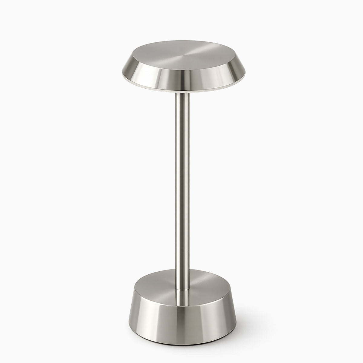 Sofia Flat Cordless Rechargeable Table Lamp - Nickel - Image 2